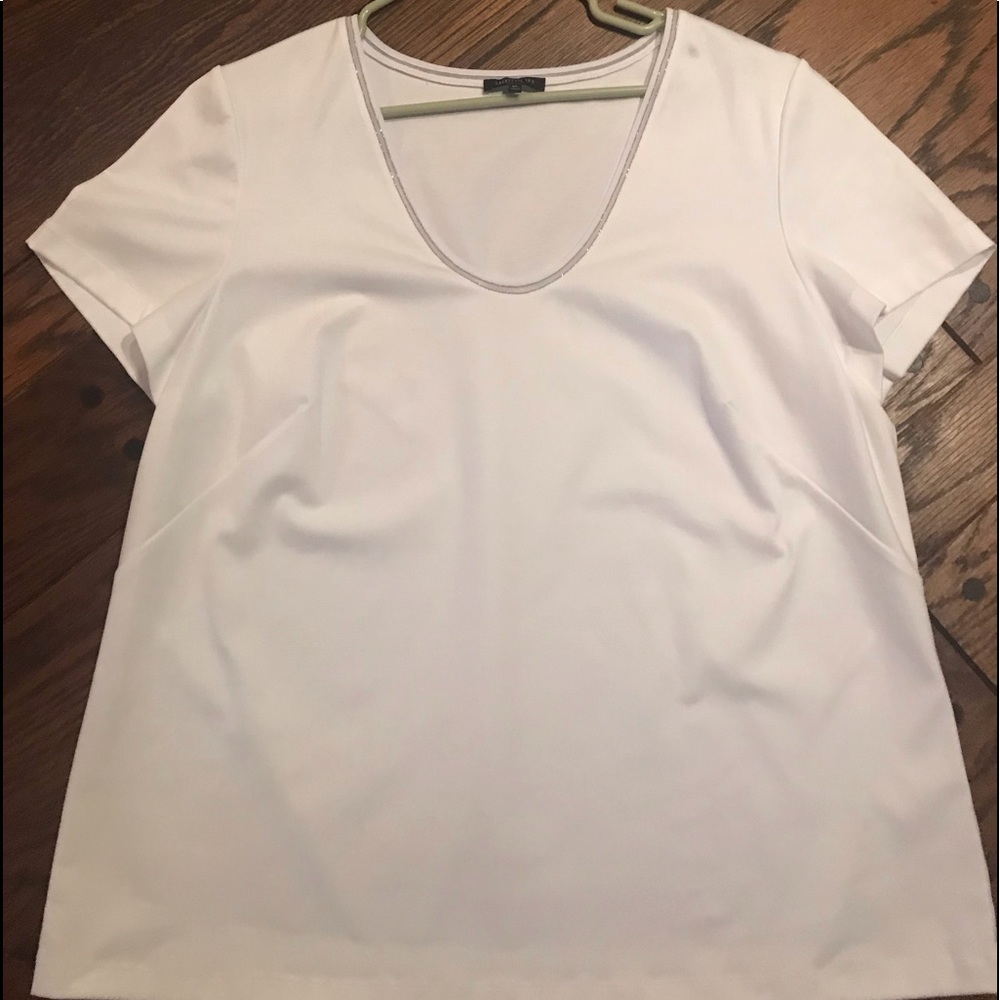 Swiss Cotton Scoop neck T-shirt